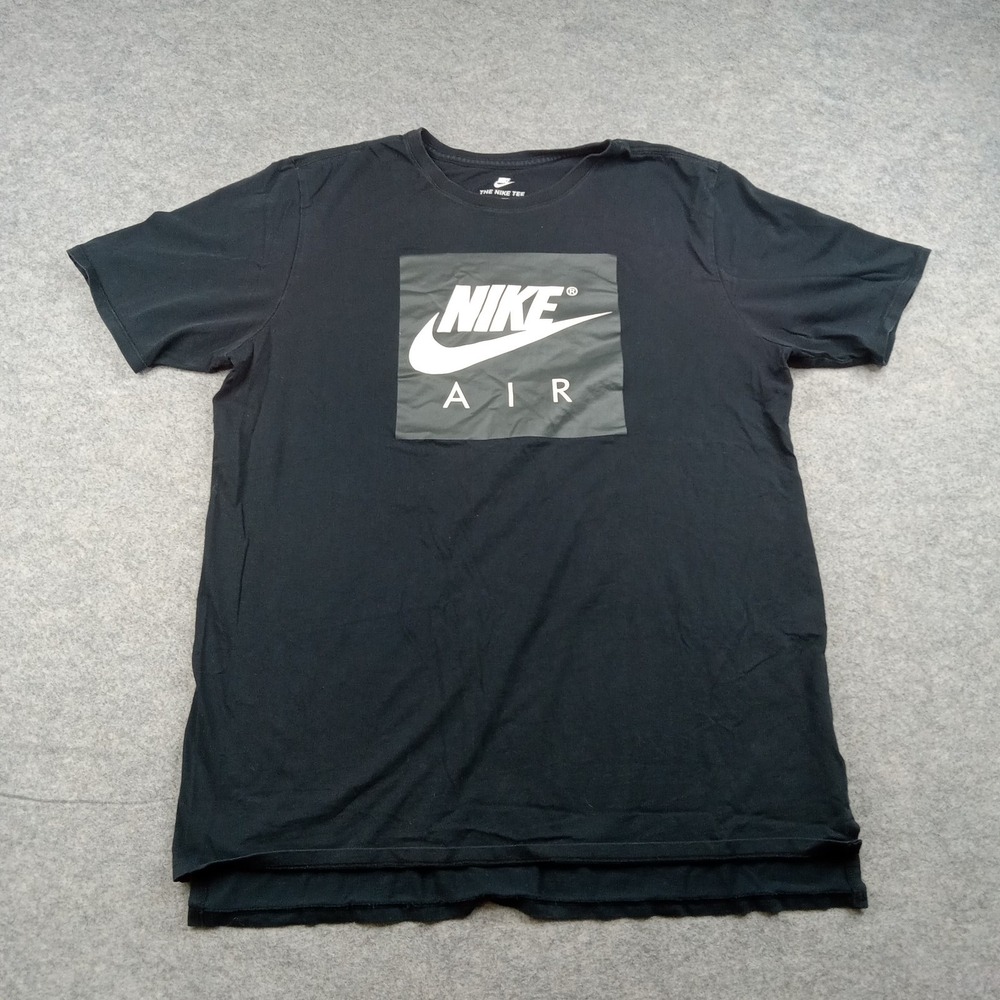 Nike Shirt Mens Large Black Nike Air‎ Logo Graphic Tee Tagless Sports Casual